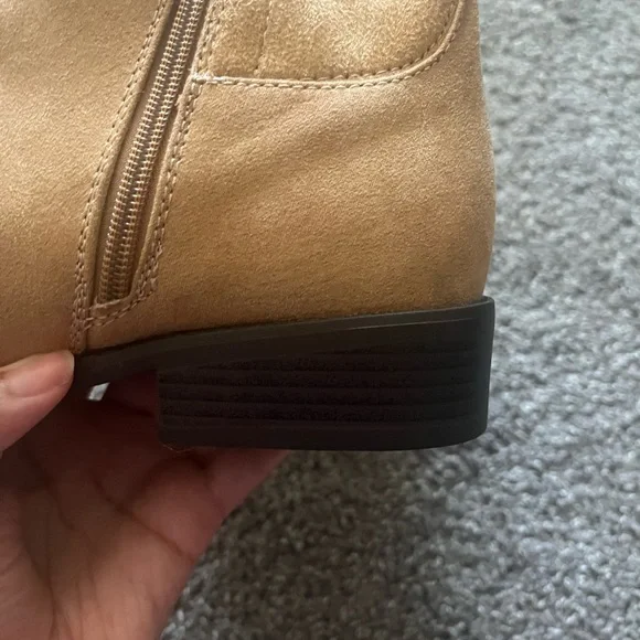 Tan Suede Knee-High Boots - Picture 9 of 12